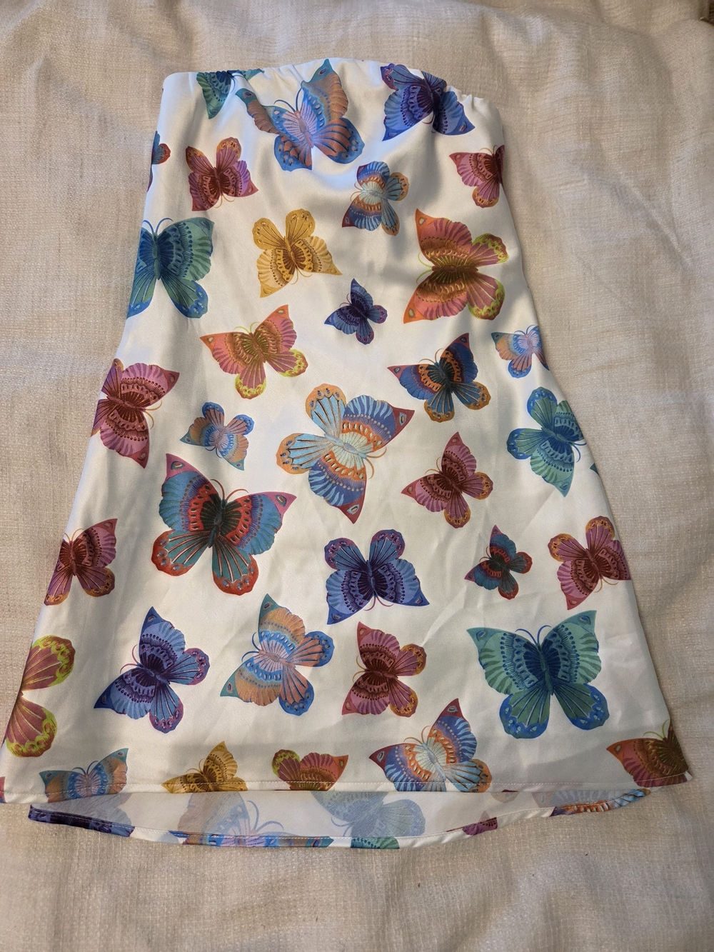 Show Me Your Mumu White Butterfly Print Casual Dress